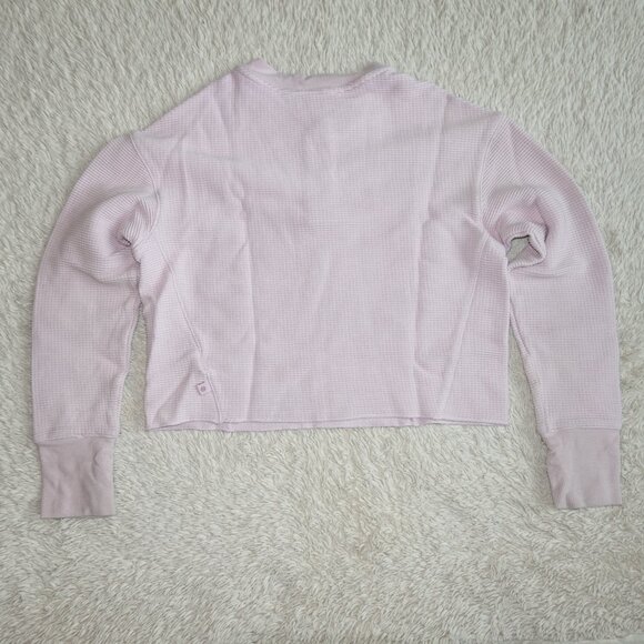 Girls Size Medium (8/10) Athleta Girl Settle In Waffle Sweatshirt - Daisy Purple - Picture 4 of 10